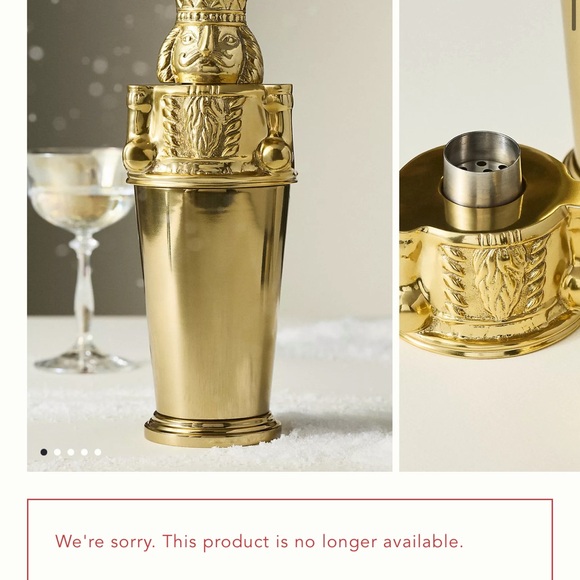 Luxurious Gold Nutcracker Cocktail Shaker